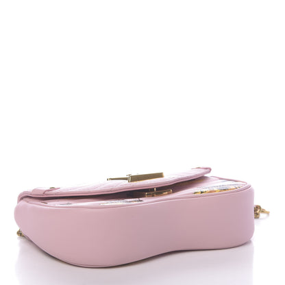 Louis Vuitton Calfskin Leopard Print New Wave Chain PM Light Pink 4 of 9