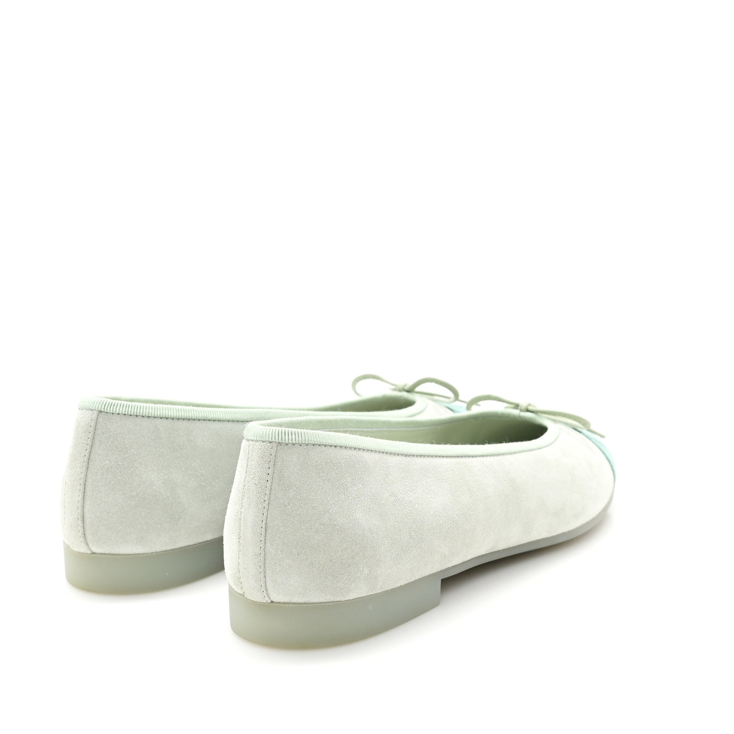 Suede Cap Toe CC Ballerina Flats 38 Light Green Green