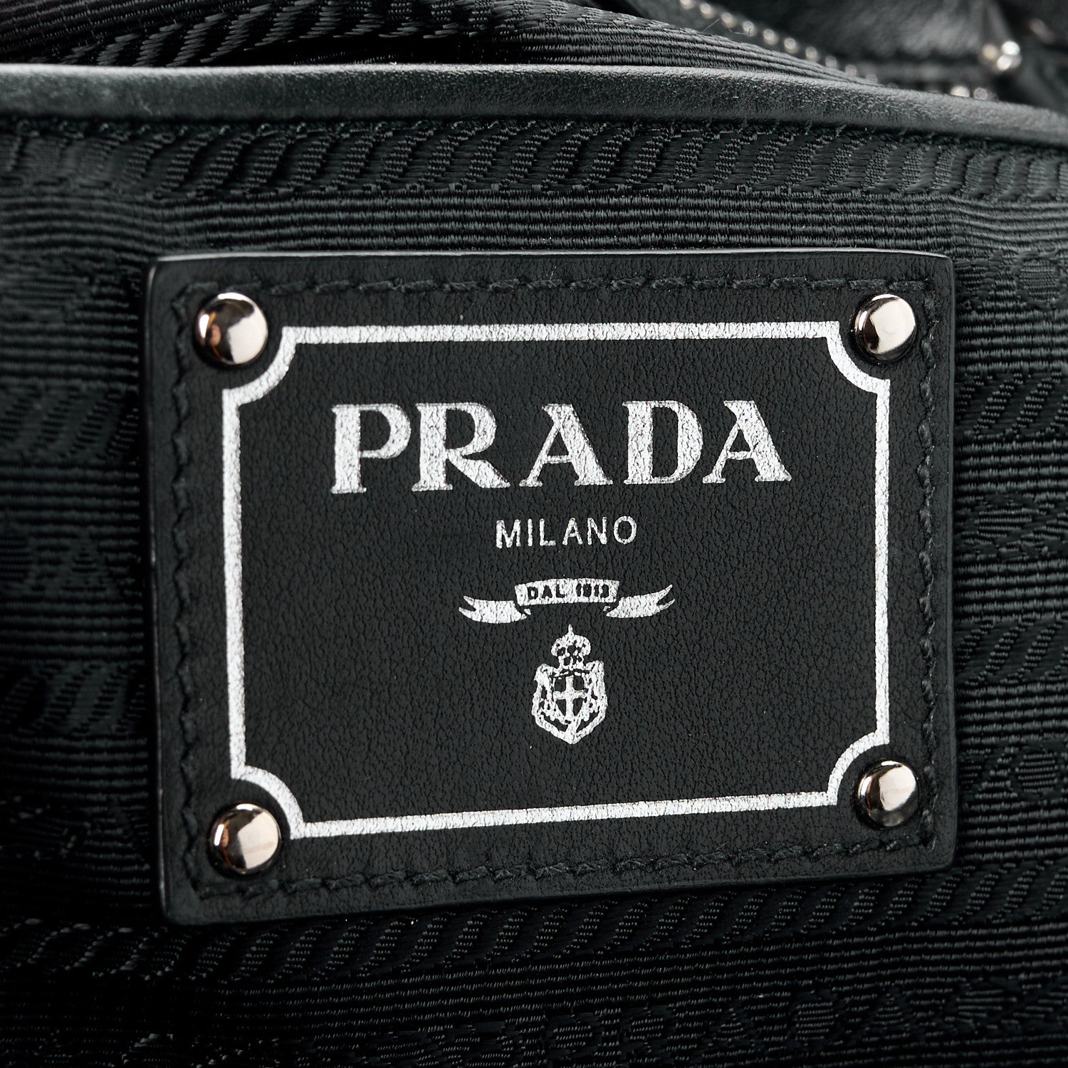 Prada Tessuto Nylon Soft Calf Tote Black 6 of 11