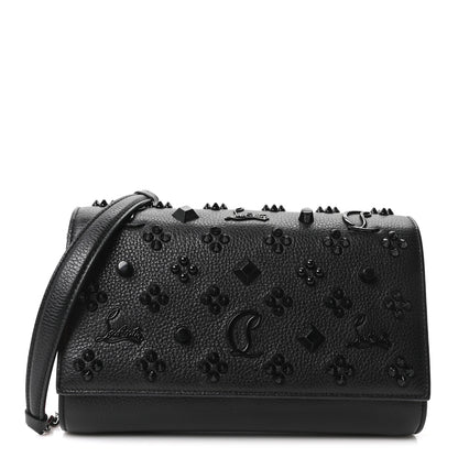 Christian Louboutin Calfskin Spikes Loubinthesky Paloma Clutch Black 1 of 11