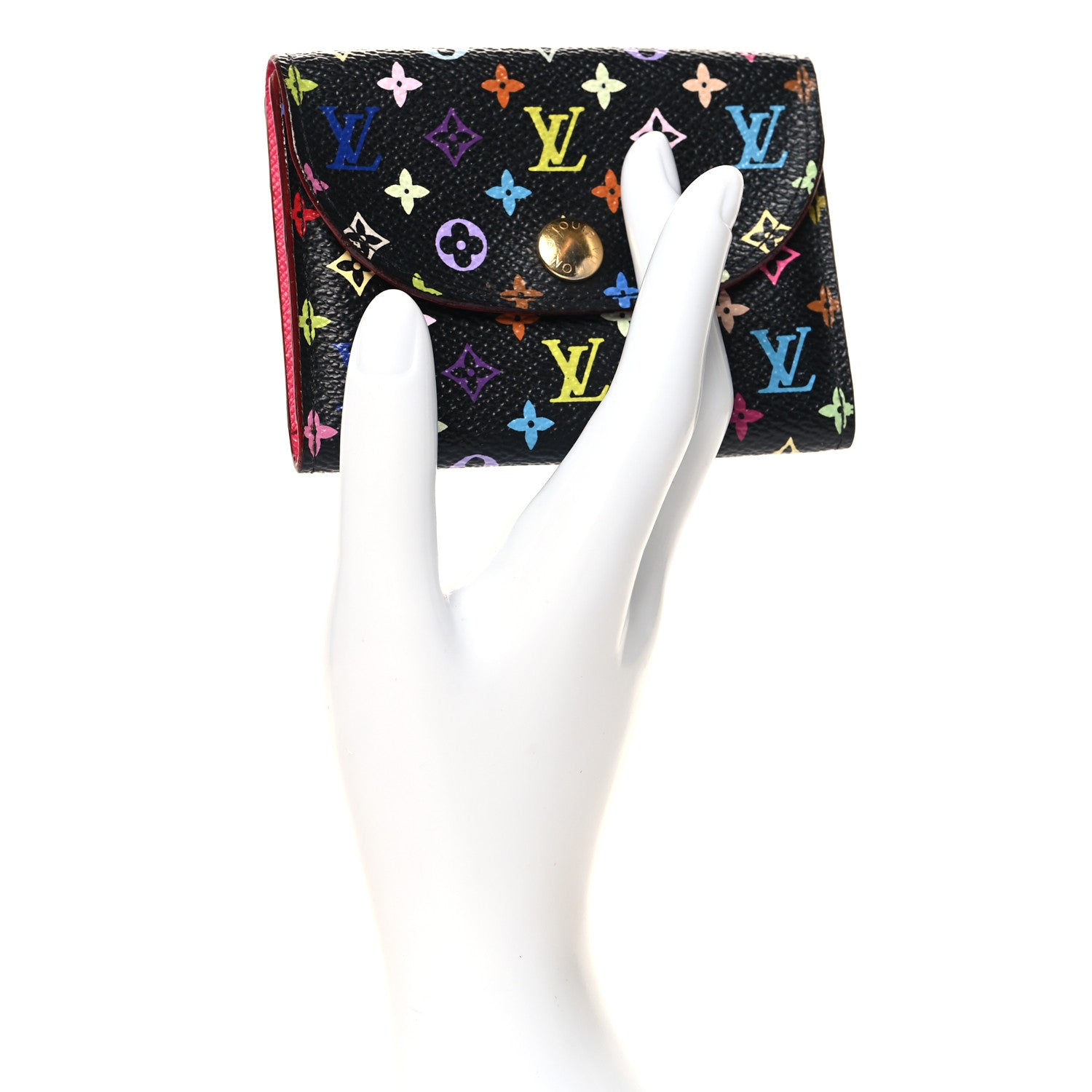 Louis Vuitton Monogram Multicolor Business Card Holder Black Grenade 2 of 7