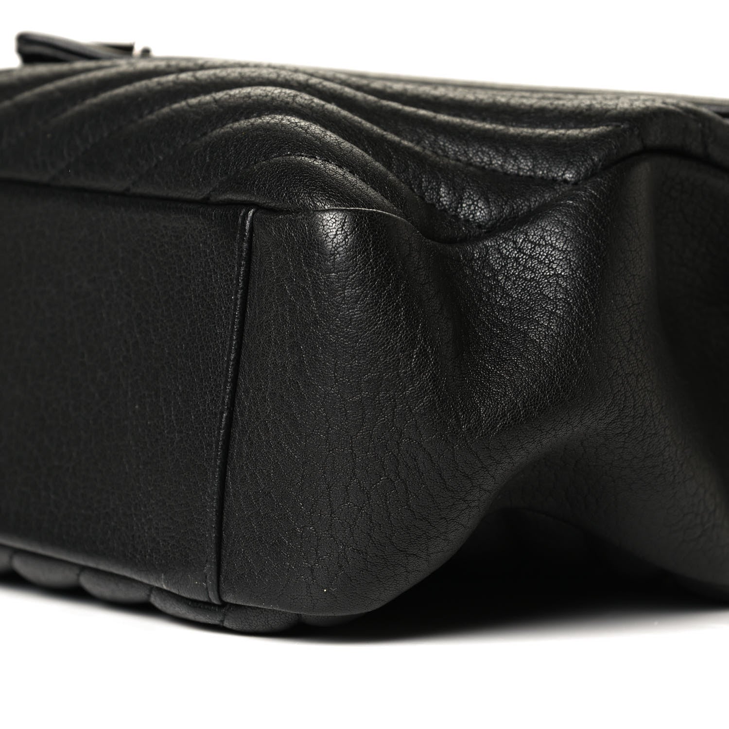 Saint Laurent Sheepskin Matelasse Chevron Monogram Large College Satchel Black 18 of 25
