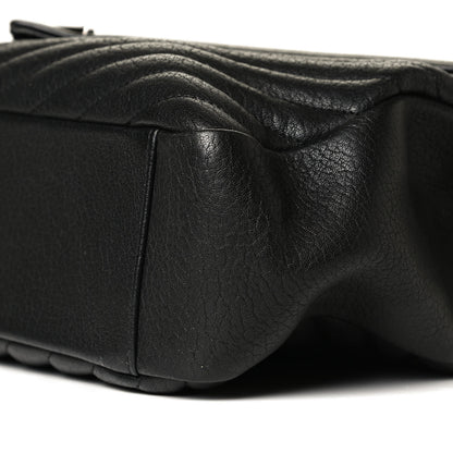 Saint Laurent Sheepskin Matelasse Chevron Monogram Large College Satchel Black 18 of 25