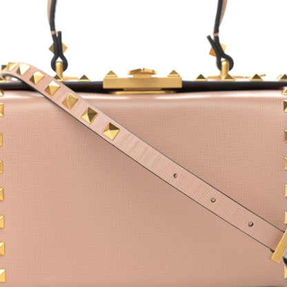 Valentino Garavani Grainy Calfskin Rockstud Alcove Box Top-Handle Bag Rose Cannelle 7 of 12