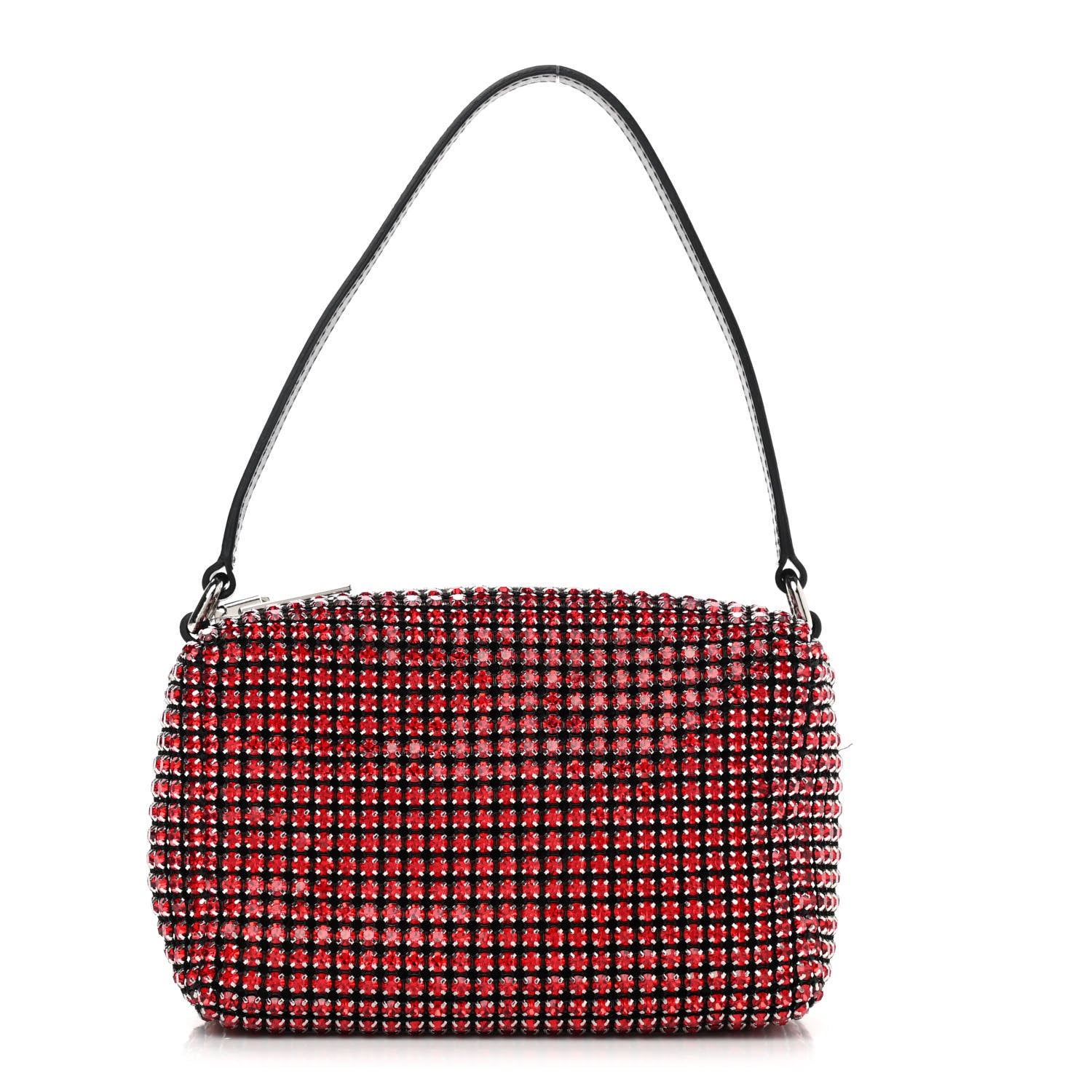 Alexander Wang Mesh Crystal Rhinestone Mini Heiress Pouch Red 1 of 9
