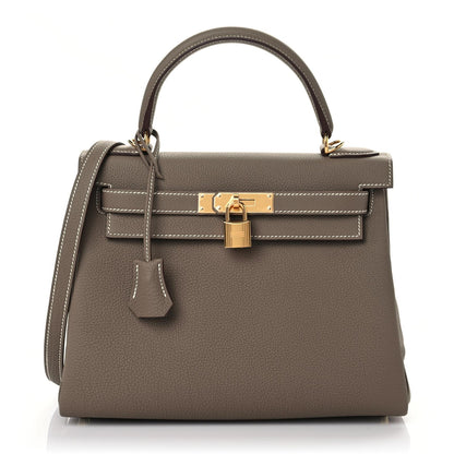 Hermes Togo Kelly Retourne 28 Etoupe 1 of 10