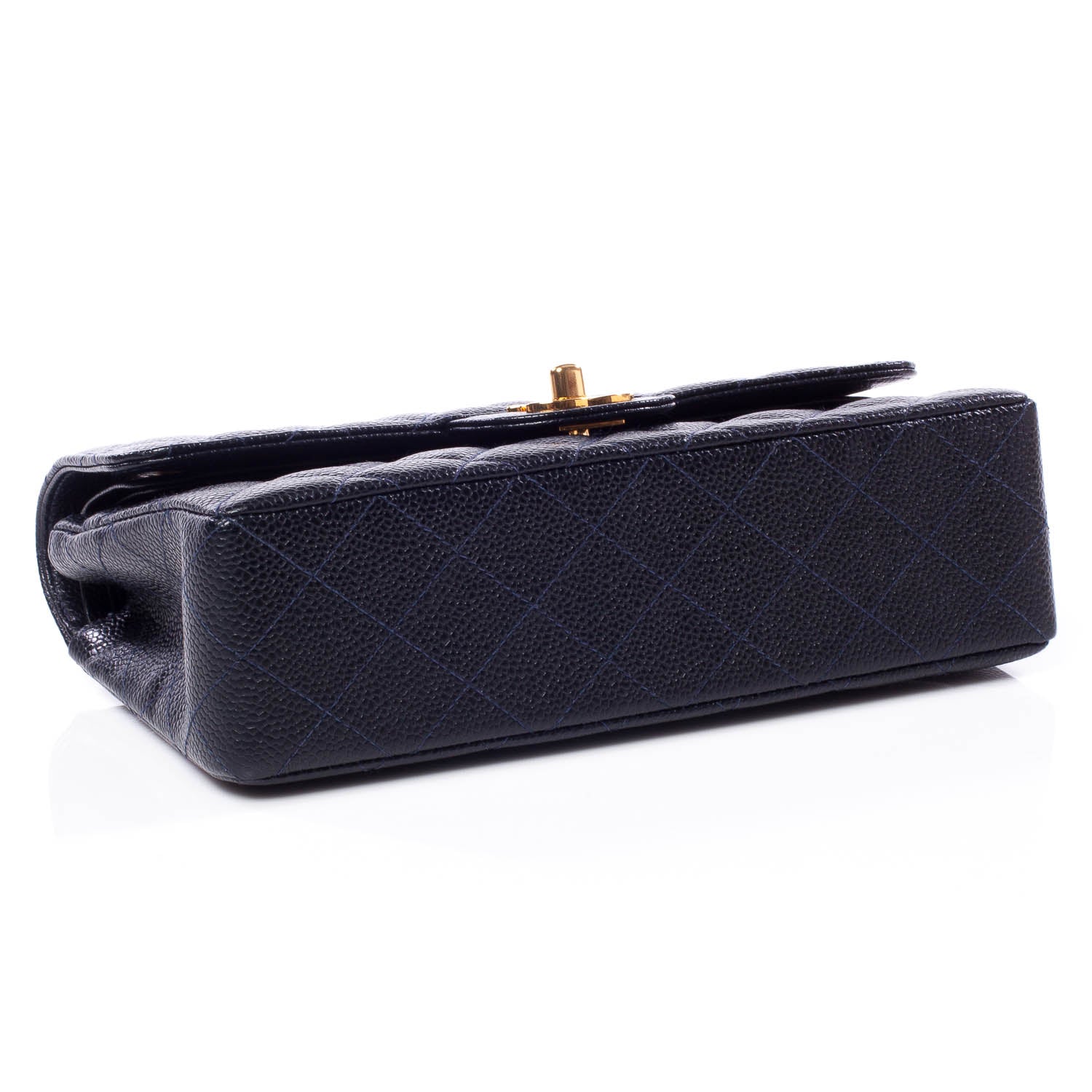 Chanel Caviar Quilted Small Double Flap Navy 5 of 11