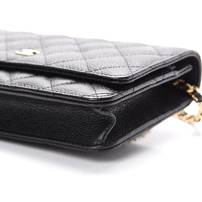 Chanel Caviar Quilted Wallet On Chain WOC Black 10 of 11