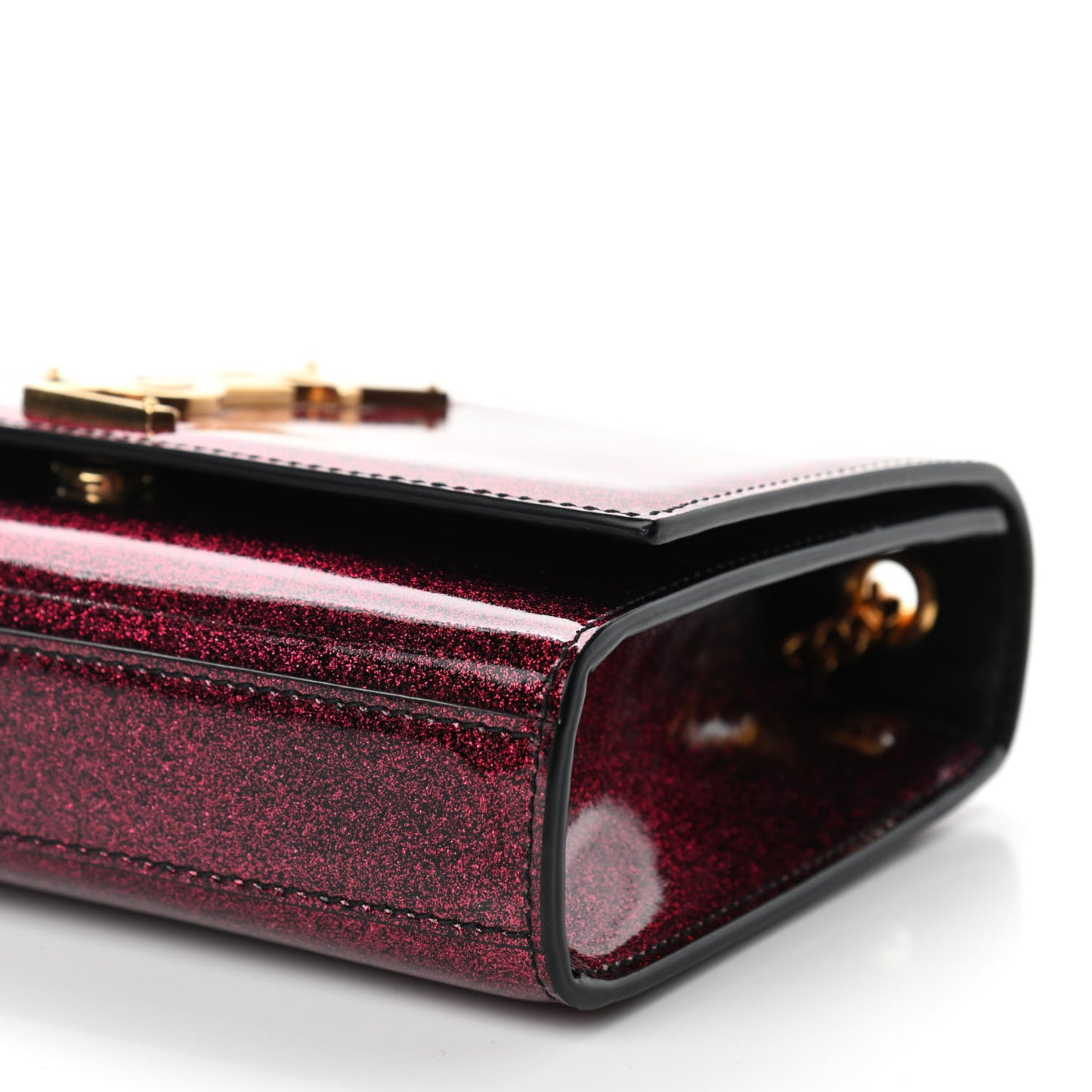 Patent Glitter Small Monogram Kate Bright Fuchsia