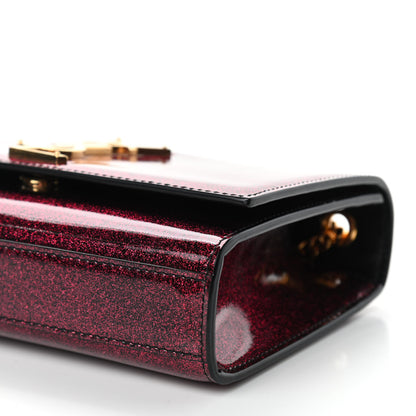 Saint Laurent Patent Glitter Small Monogram Kate Bright Fuchsia 8 of 9