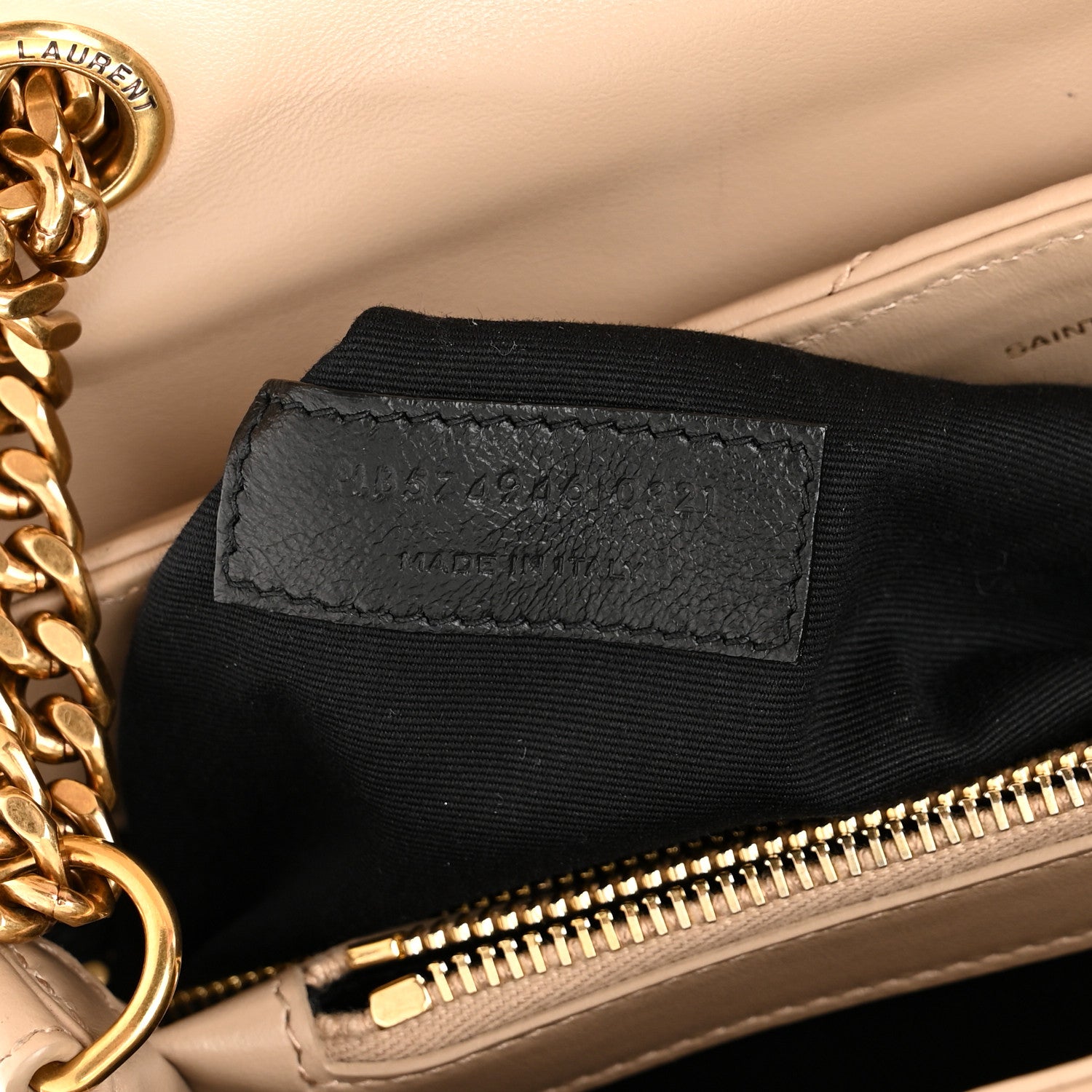 Saint Laurent Calfskin Y Quilted Monogram Medium Loulou Chain Satchel Dark Latte 7 of 10