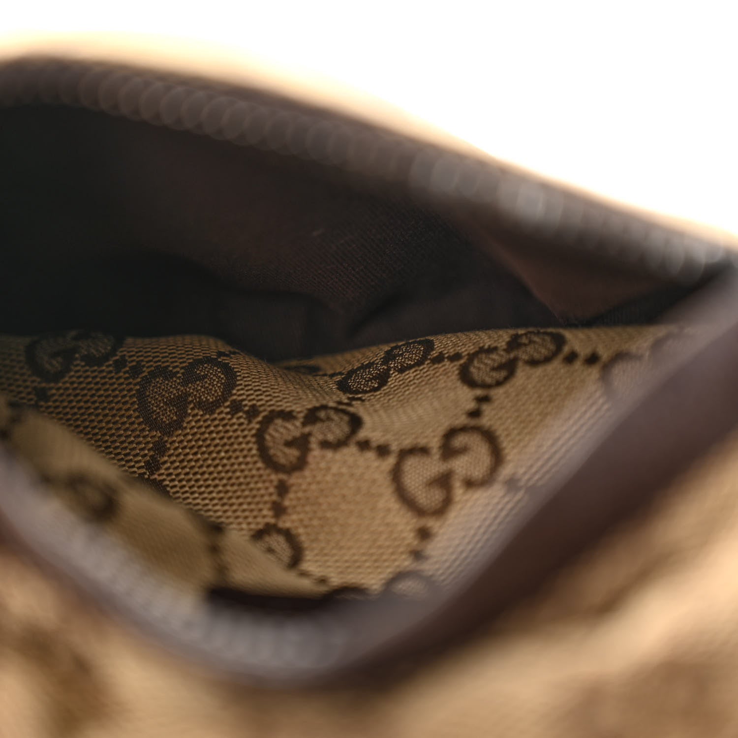 Gucci GG Monogram Double Pocket Belt Bag Dark Brown 5 of 12