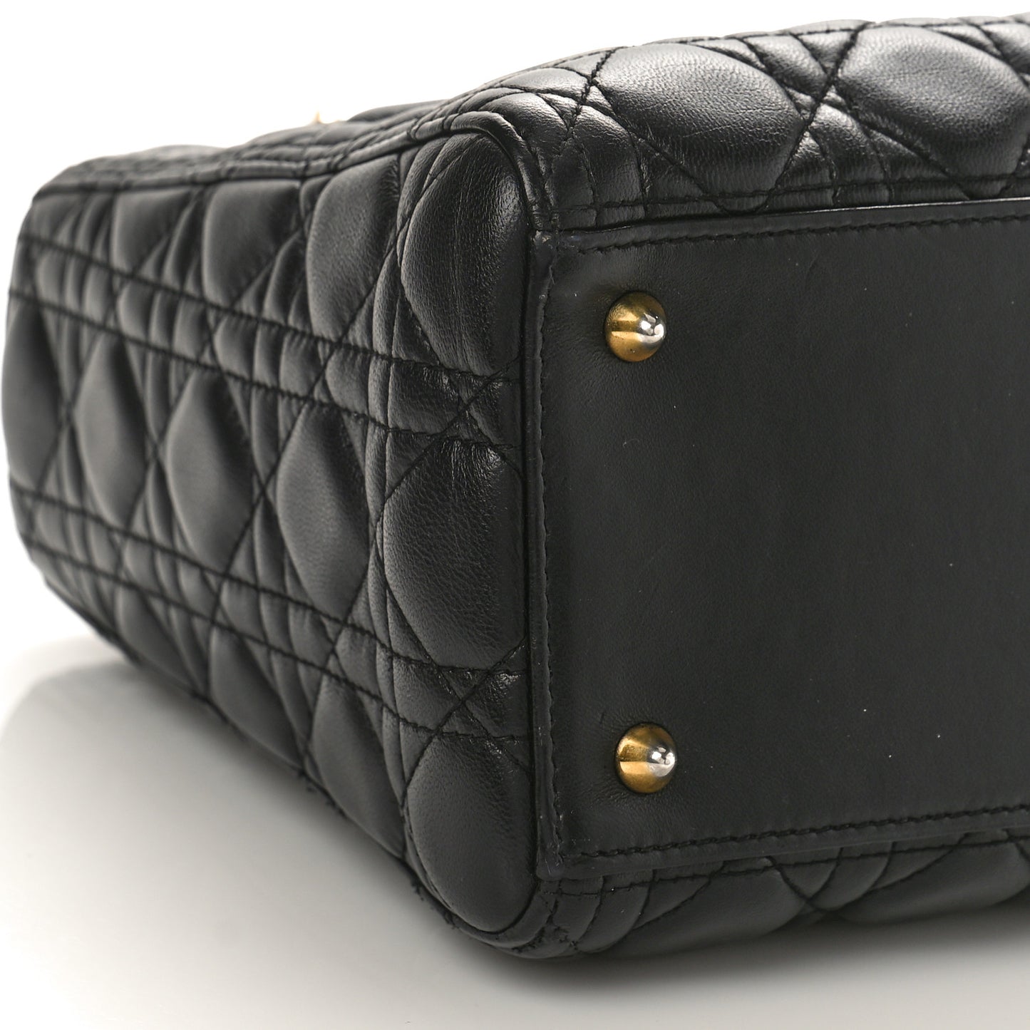 Lambskin Cannage Medium Lady Dior Black
