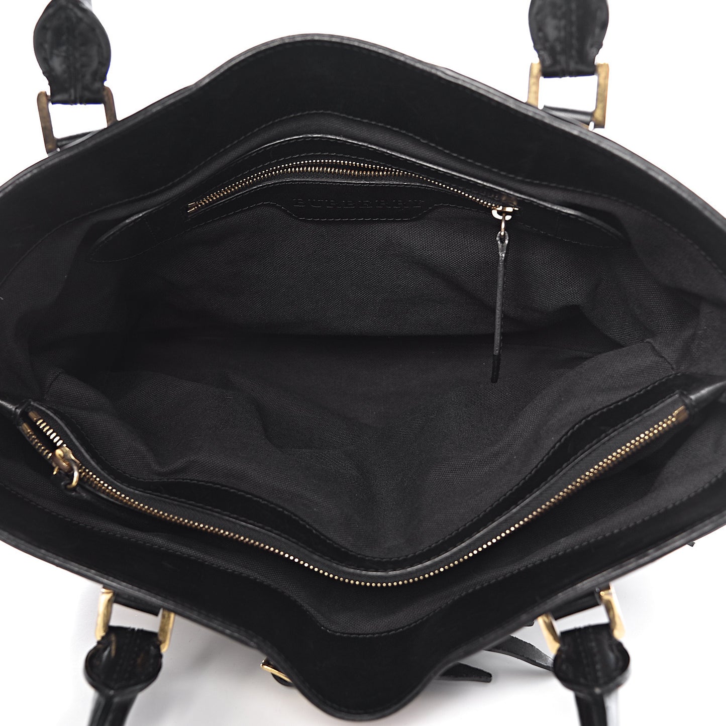 House Check Bridle Calfskin Medium Lynher Tote Black