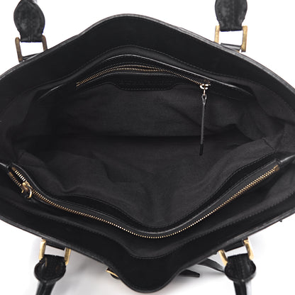 Burberry House Check Bridle Calfskin Medium Lynher Tote Black 5 of 15