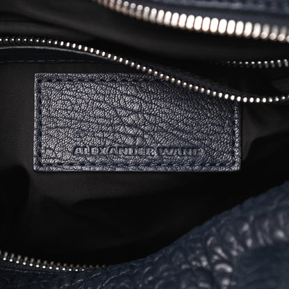 Alexander Wang Pebbled Lambskin Rocco Navy Silver Hardware 6 of 12