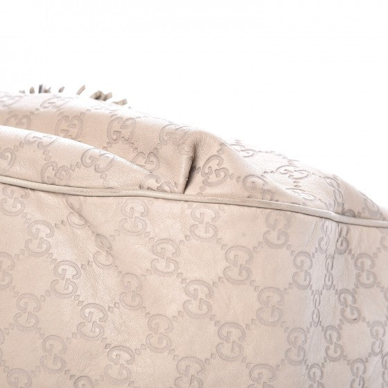 Guccissima Signature Medium Emily Hobo Mystic White
