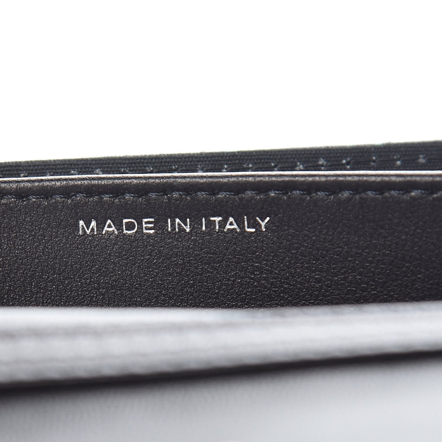 Lambskin Quilted Card Holder On Chain Black