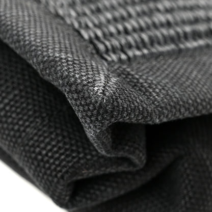 Saint Laurent Raffia Linen Calfskin Small Rive Gauche Tote Black 14 of 14