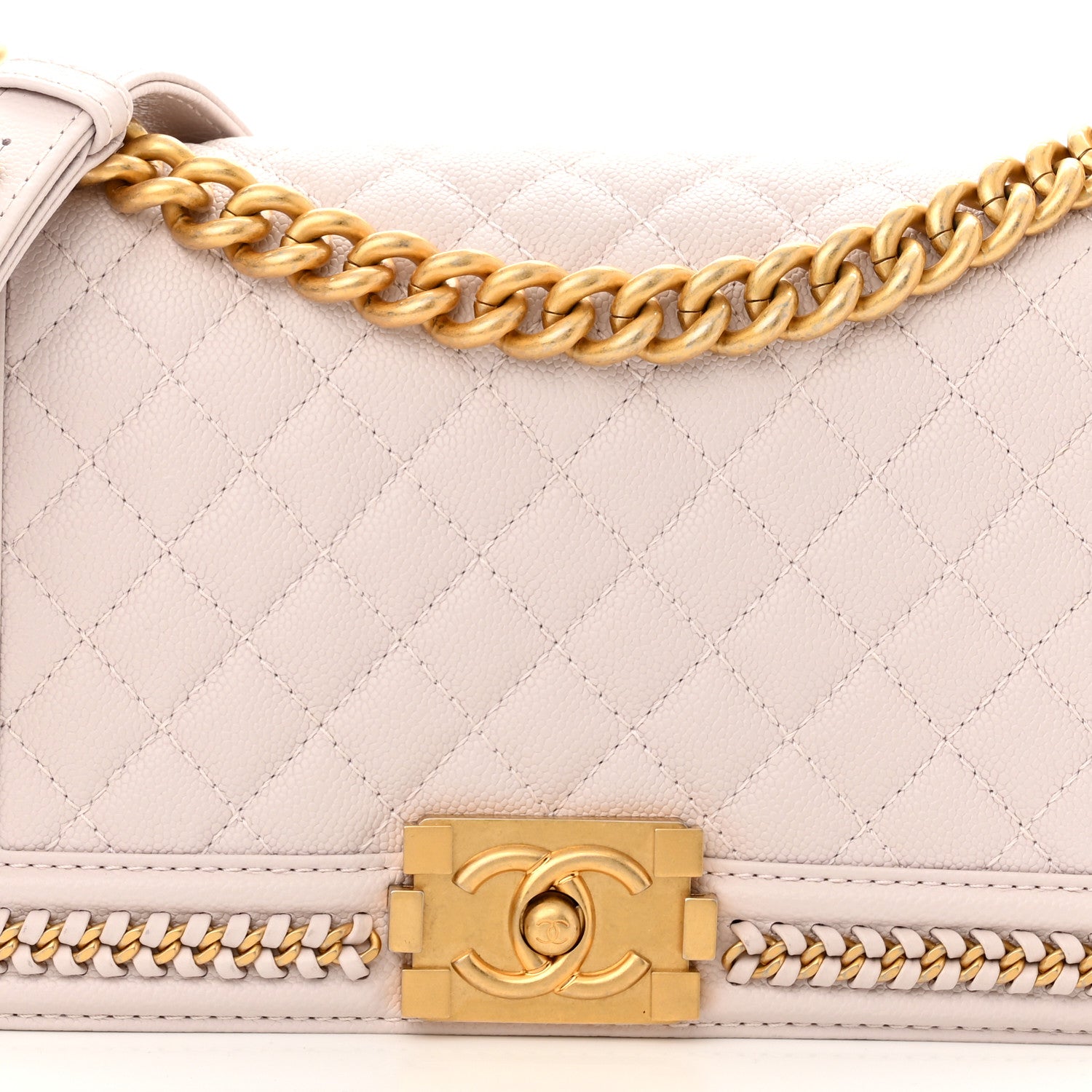 Chanel Caviar Quilted Chain Around Medium Boy Flap Light Purple 8 of 10