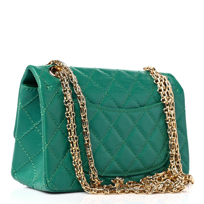 Chanel Aged Calfskin Quilted 2.55 Reissue Mini Flap Green 3 of 10
