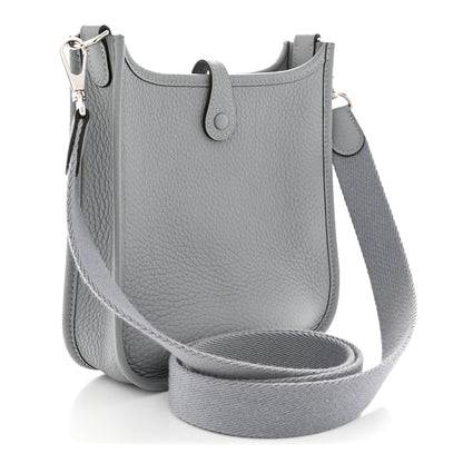 Hermes Taurillon Clemence Evelyne TPM Gris Pantin 3 of 11