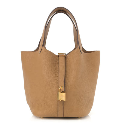 Hermes Taurillon Clemence Picotin Lock 18 PM Biscuit 1 of 13