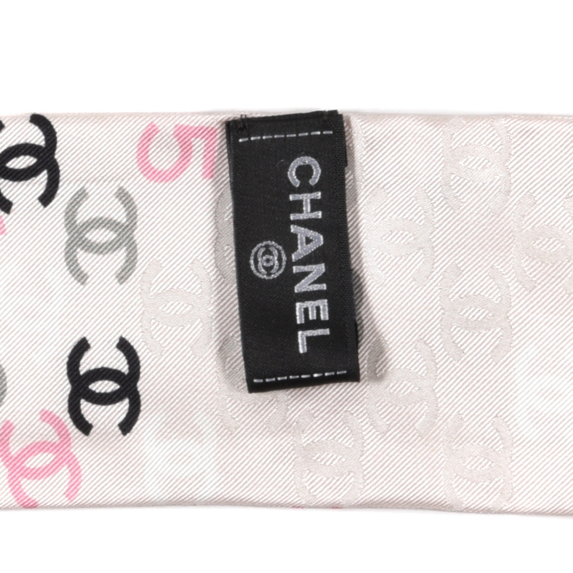 Silk CC Slim Bandeau Pink Ecru Black