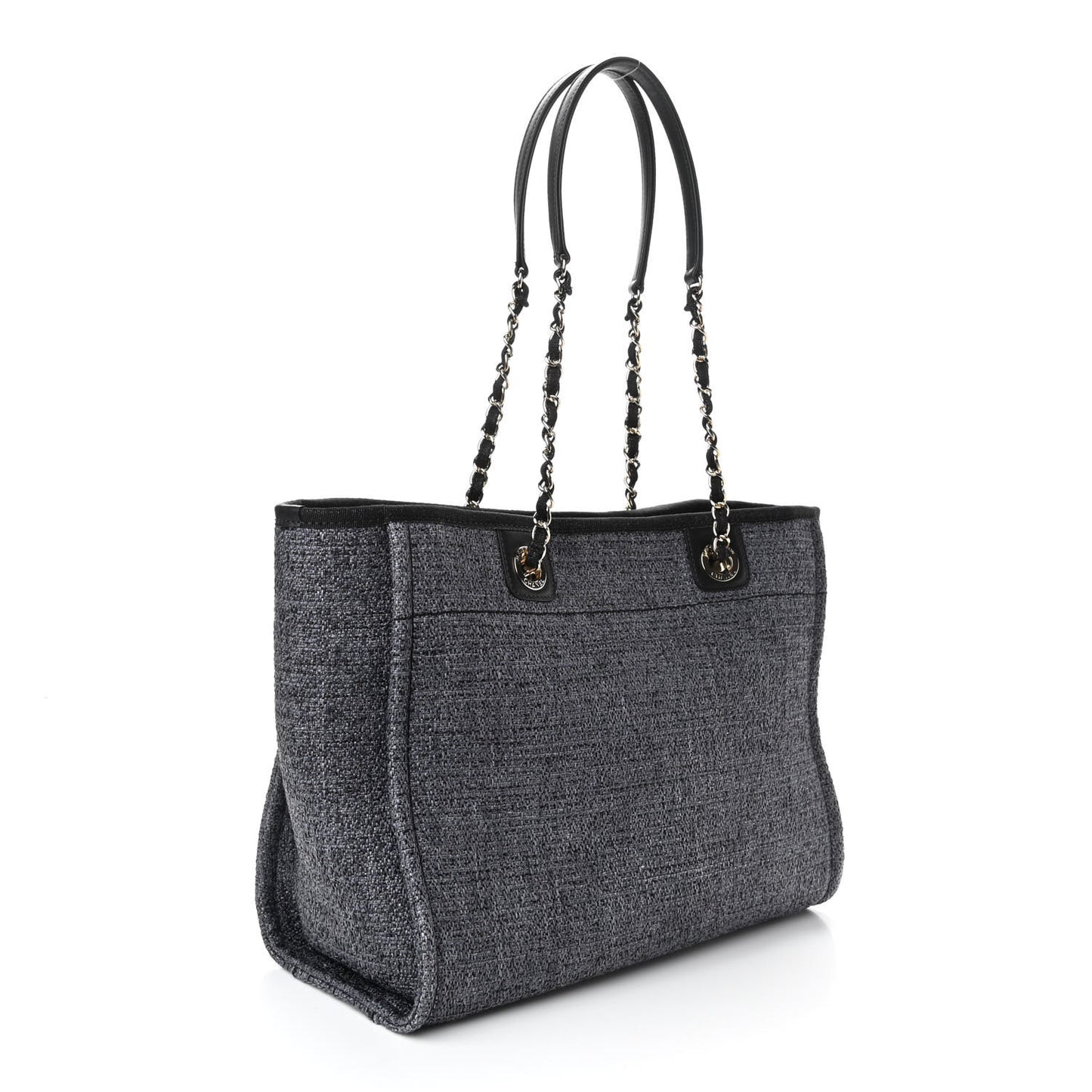 Lurex Boucle Small Deauville Tote Black