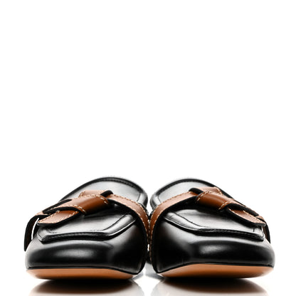 Loewe Calfskin Gate Mule Sandals 38 38 Black Tan 2 of 8