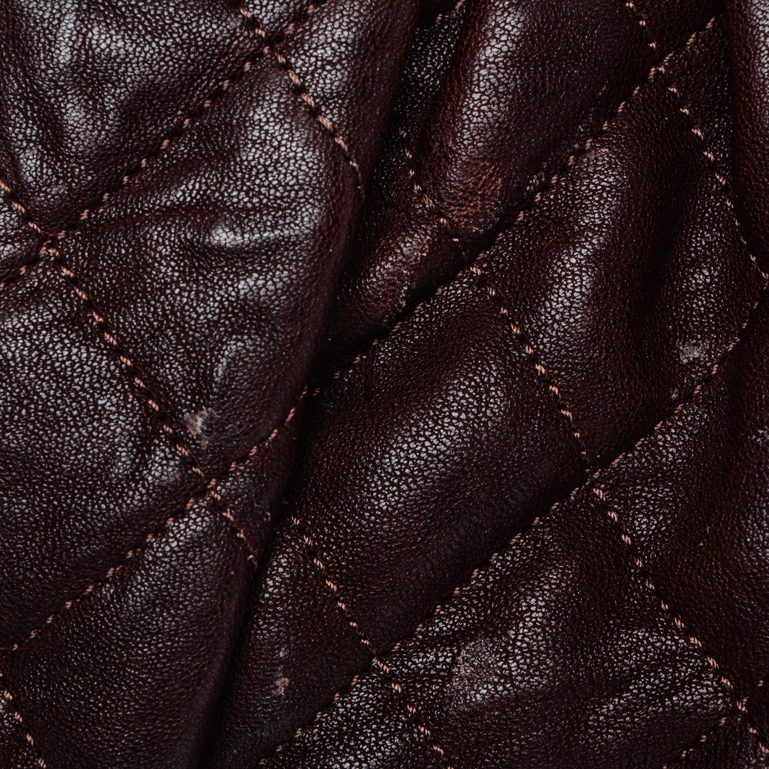 Chanel Crumpled Lambskin Quilted Medium Chain Around Flap Dark Brown 8 of 10