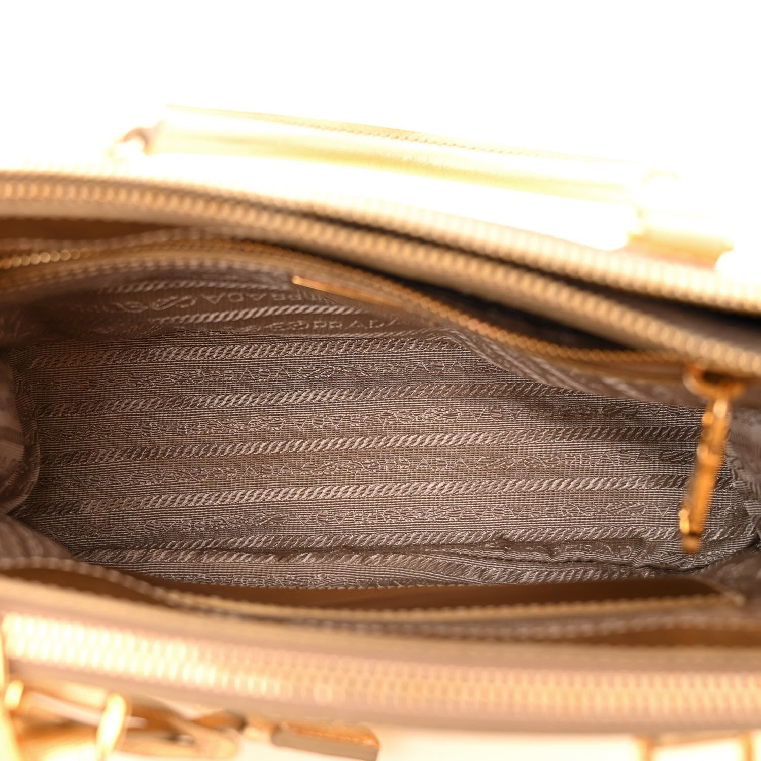 Prada Metallic Saffiano Lux Mini Galleria Double Zip Tote Platino 5 of 10