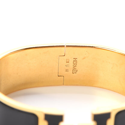 Hermes Enamel Wide Clic Clac H Bracelet PM Black 3 of 3