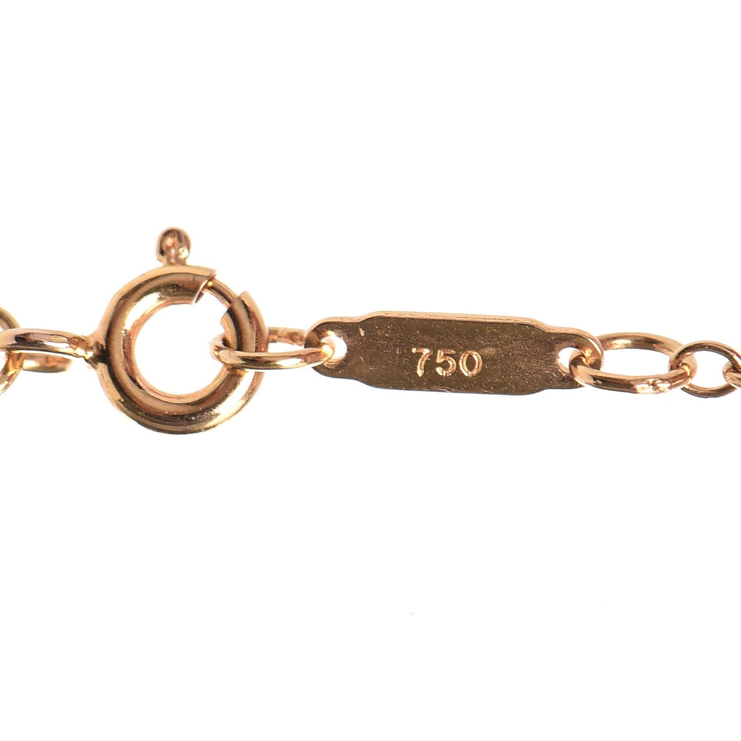 18K Yellow Gold Diamond Crown Key Pendant Link Chain Necklace