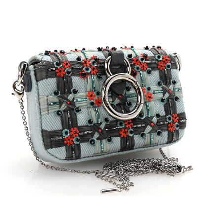 Fendi Canvas Crystal Flower Beaded Nano Baguette Charm Multicolor 2 of 9