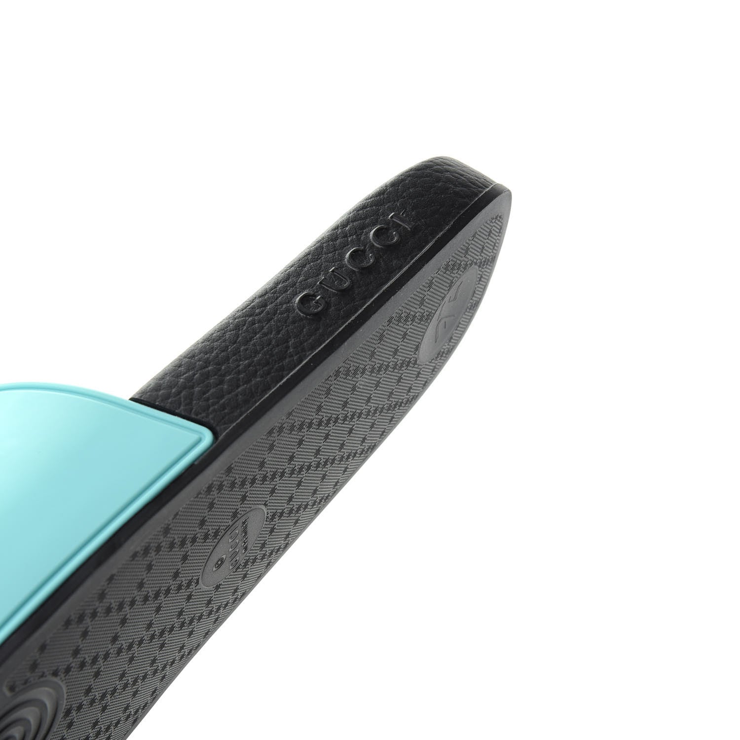 Gucci Rubber GG Rainbow Mens Pursuit Pool Slide Sandals 11 Aquamarine 8 of 10