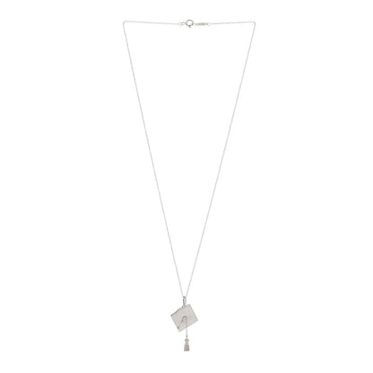 Tiffany Sterling Silver Graduation Cap Pendant Necklace 3 of 4