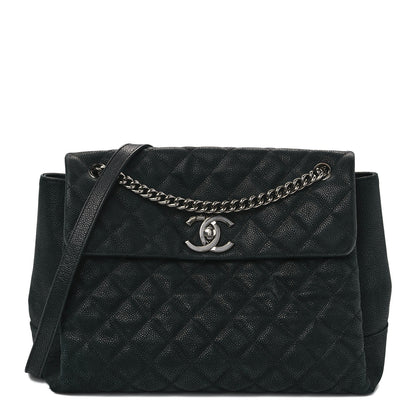 Chanel Iridescent Caviar Medium Lady Pearly Flap Black 1 of 8