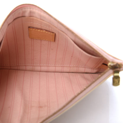 Louis Vuitton Damier Azur Neverfull MM GM Pochette Rose Ballerine 5 of 9