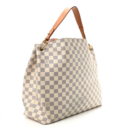 Louis Vuitton Damier Azur Graceful MM Rose Ballerine 2 of 12