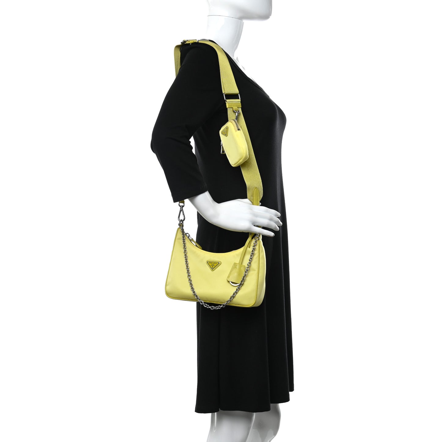 Nylon Saffiano Re-Edition 2005 Shoulder Bag Ananas