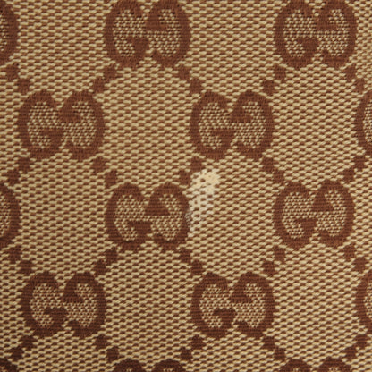 Gucci Monogram Medium Double Buckle Flap Messenger Bag Beige Dark Brown 11 of 14