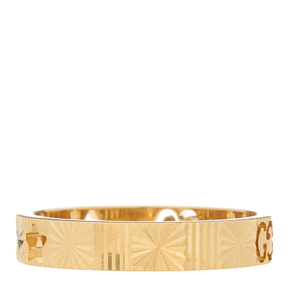 18K Yellow Gold Icon Stars Band Ring 58 8.25