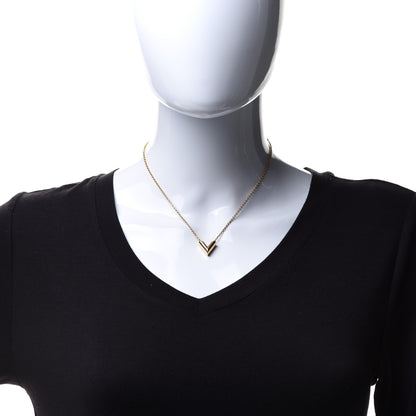 Louis Vuitton Essential V Necklace Gold 2 of 8