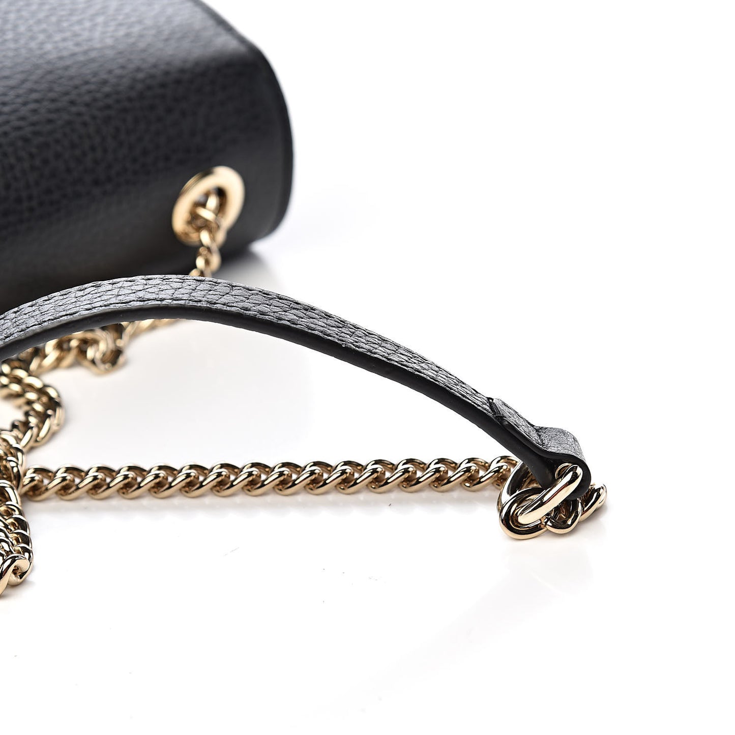Dollar Calfskin Small Interlocking G Shoulder Bag Black