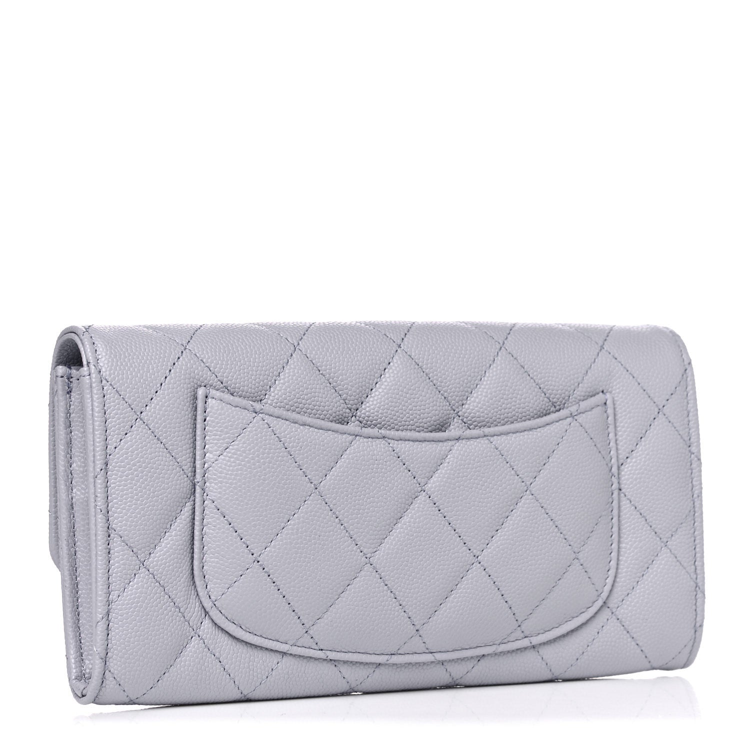 Chanel Caviar Quilted Large Flap Wallet Light Purple 3 of 9