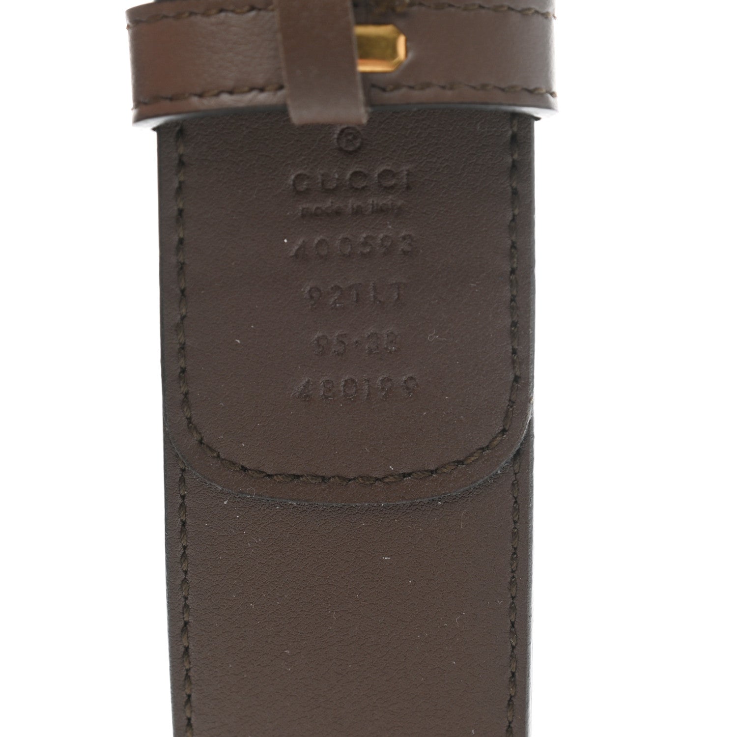 Gucci GG Supreme Monogram Matte Plutone Calfskin Double G 40mm Belt 95 38 Beige Ebony New Acero 5 of 7