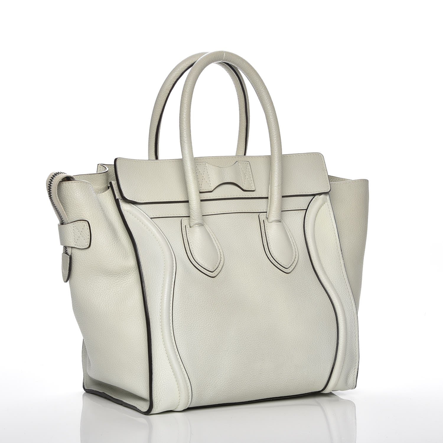 Celine Drummed Calfskin Mini Luggage Lune 4 of 18