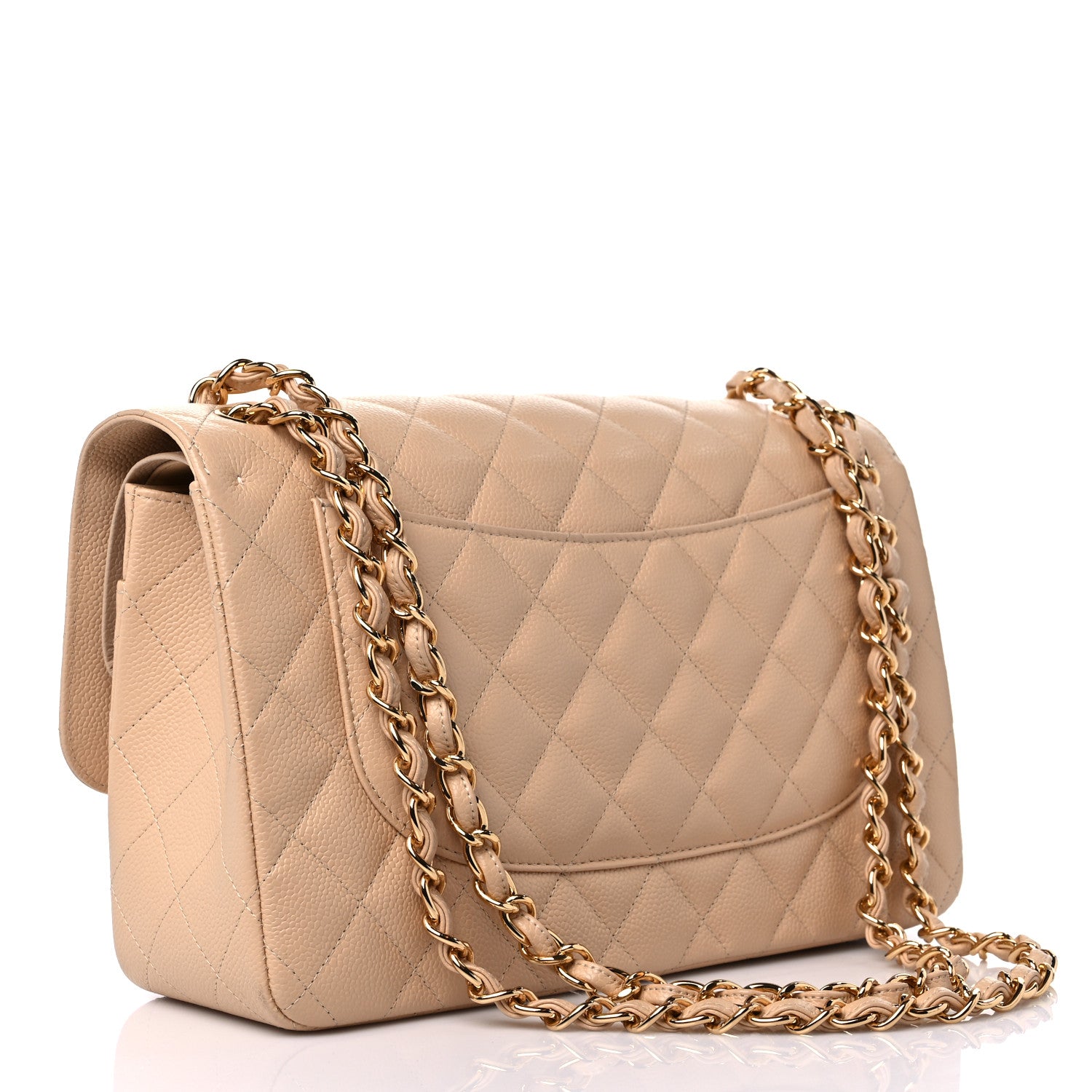 Chanel Caviar Quilted Jumbo Double Flap Beige Clair 2 of 13