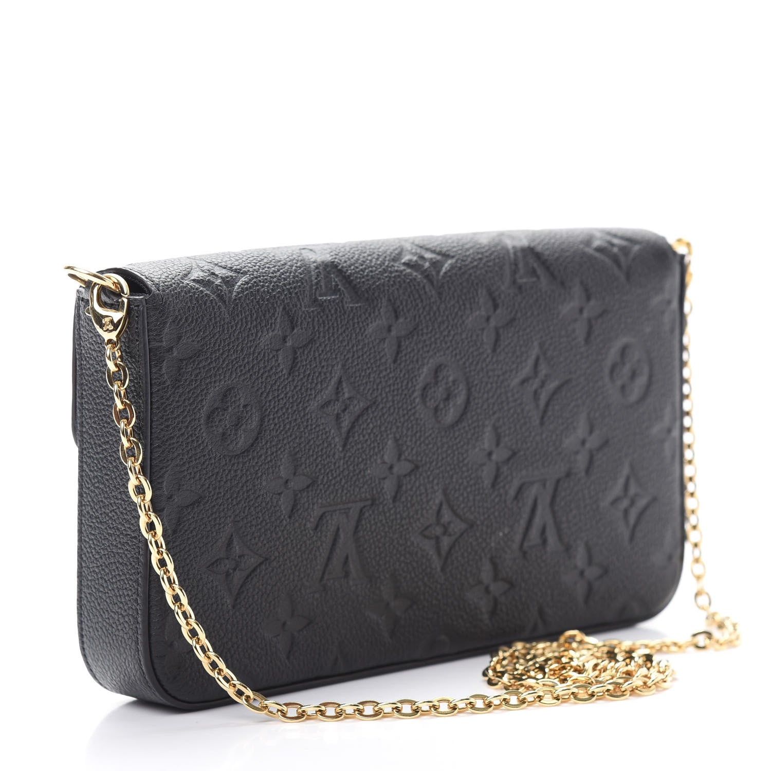Louis Vuitton Empreinte Pochette Felicie Chain Wallet Black 3 of 11